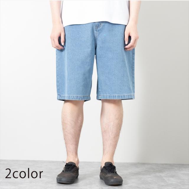 ショートパンツ メンズ デニム ワイド バギーシルエット イージー仕様 ハーフパンツ デニムショートパンツ デニムハーフパンツ 夏 服 お洒落の通販は 5,990円