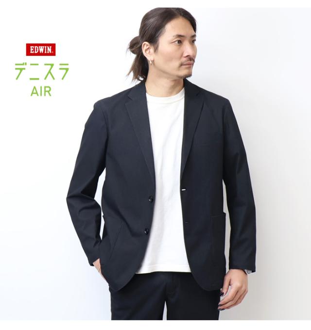 2026年春夏 EDWIN エドウィン デニスラエアー AIR テーラードジャケット 羽織り スーツ メンズ 仕事着 ビジネスカジュアル ブレザー 送料無料 EDB813_7