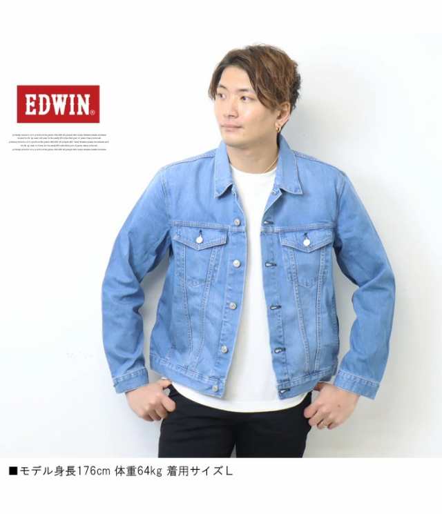 EDWIN エドウィン ベーシック Gジャン デニムジャケット ジージャン デニム メンズ トップス ジーンズ トラッカージャケット 定番  送料無｜au PAY マーケット