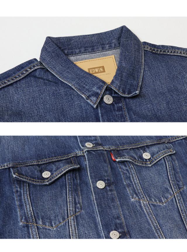 EDWIN エドウィン Gジャン デニムジャケット ET1136 ジージャン デニム メンズ トラッカージャケット 定番 送料無料_16