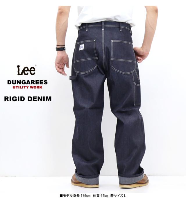 Lee リー DUNGAREES ダンガリーズ 生デニム リジット ワイドペインターパンツ メンズ ジーンズ ルーズ ワークパンツ ナマ インディゴ未洗い ノンウォッシュ ロウ 送料無料 LM7288-C589_8