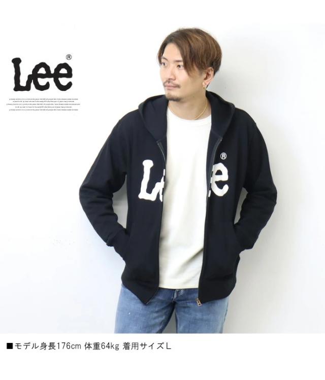 Lee リー ロゴプリント スウェット ジップパーカー 裏毛