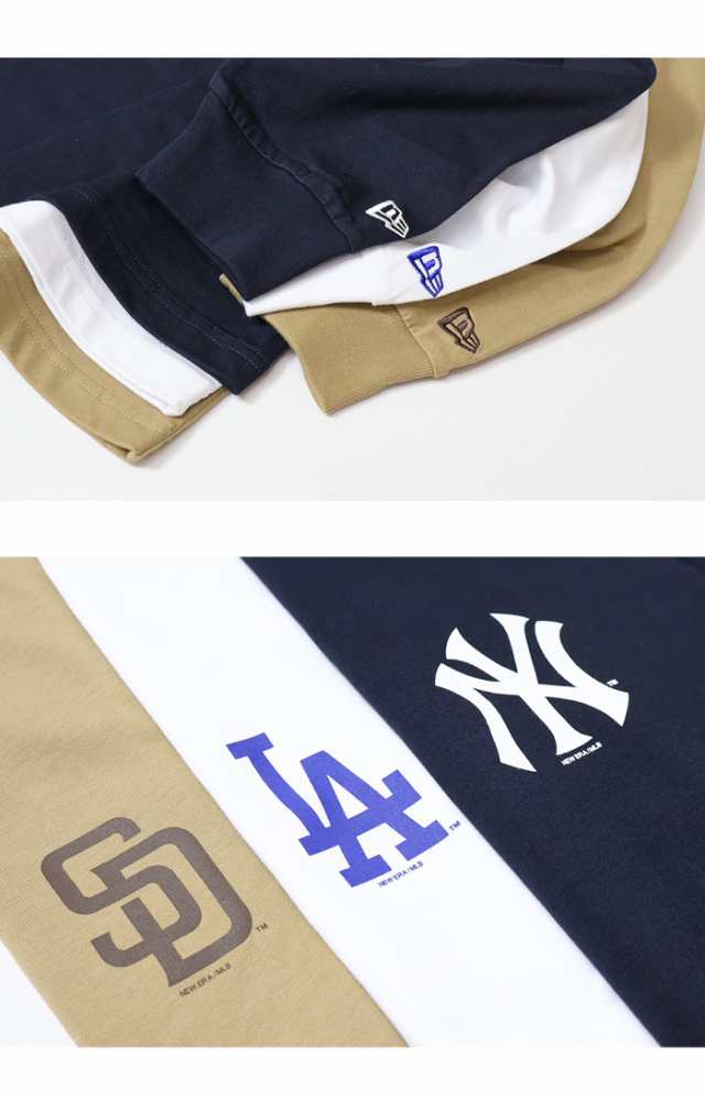 NEW ERA ニューエラ MLB プリント 長袖Tシャツ ロンT メンズ