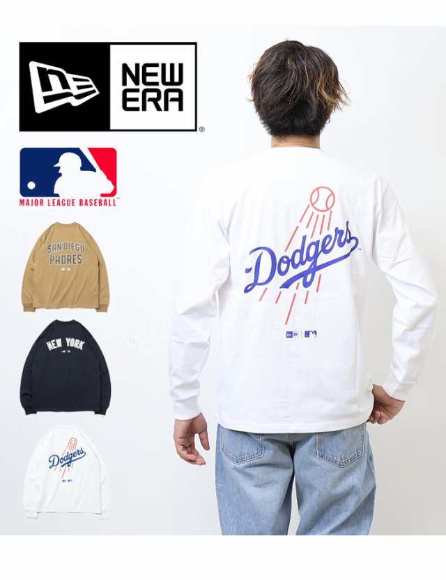 NEW ERA ニューエラ MLB プリント 長袖Tシャツ ロンT メンズ