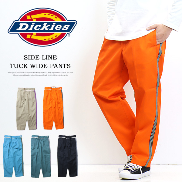 MYne】ディッキーズサイドラインスナップワイドパンツ/Dickies