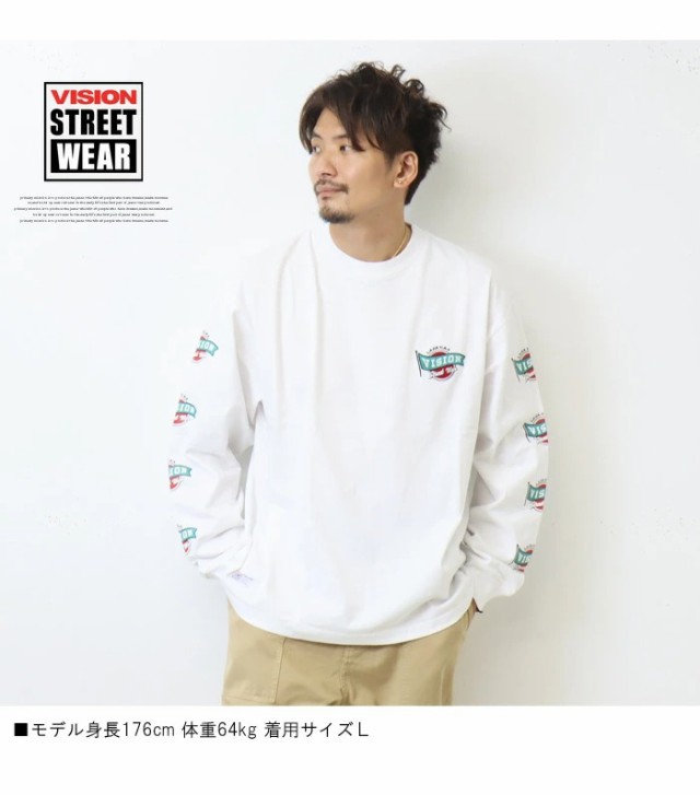 VISION STREET WEAR 長袖 Tシャツ ホワイト XL トップス - Tシャツ