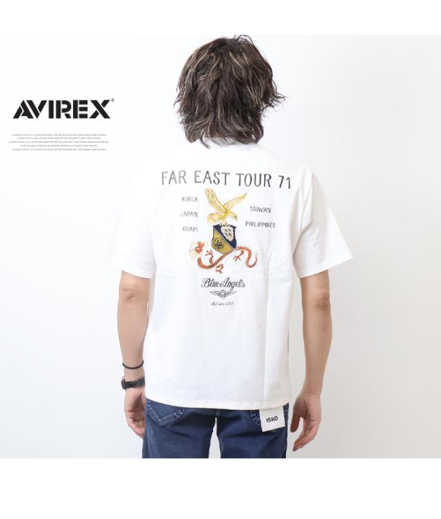 AVIREX アヴィレックス スカ エンブロイダリー 半袖Tシャツ 刺繍