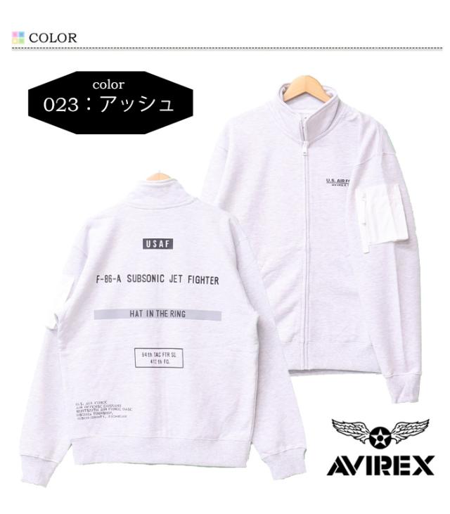 AVIREX アヴィレックス ステンシル スタンドジップジャケット スウェット HAT IN THE RING ライトアウター メンズ アビレックス 送料無料 783-4230026_3