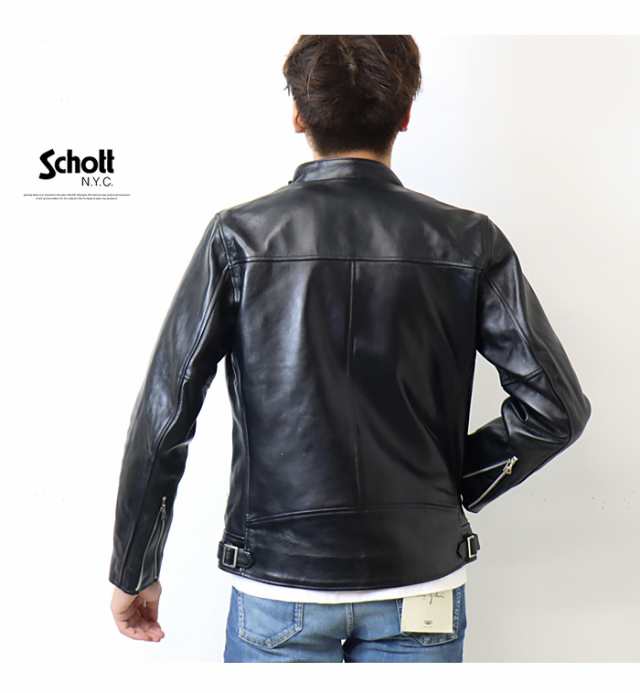 Schott ショット ダブル ブレスト ライダースジャケット レザー