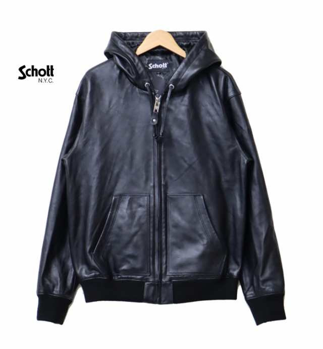 Schott ショット フルジップレザーパーカー ライダースジャケット ...