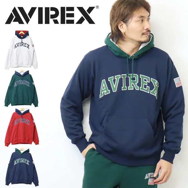 AVIREX アヴィレックス アーチロゴ スウェットパーカー 裏毛