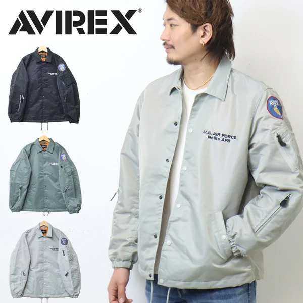 AVIREX コーチジャケット ナイロンジャケット グレー M 匿名配送