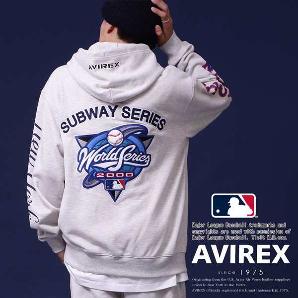 AVIREX アヴィレックス MLBコラボ スウェットパーカー 裏毛 フーディー