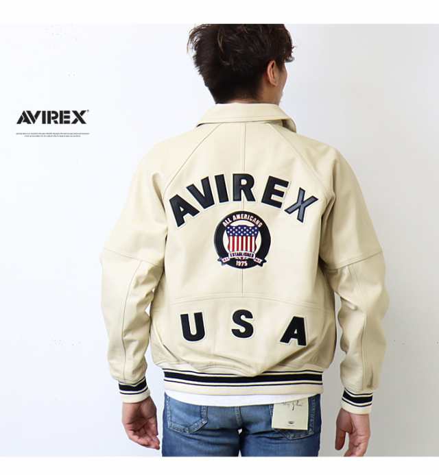 【美品】AVIREX U.S.A ライダースジャケット 牛革 ブラック牛革