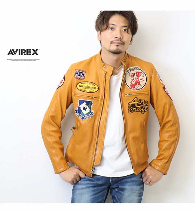 AVIREX アヴィレックス ライダースジャケット 革ジャン レザージャケット-