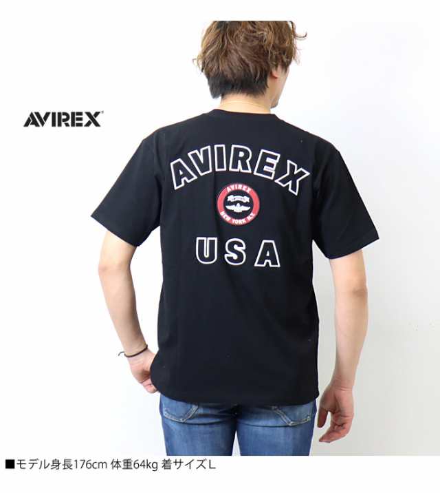 AVIREX アヴィレックス ヴァ—シティー 刺繍 半袖 Tシャツ メンズ ...