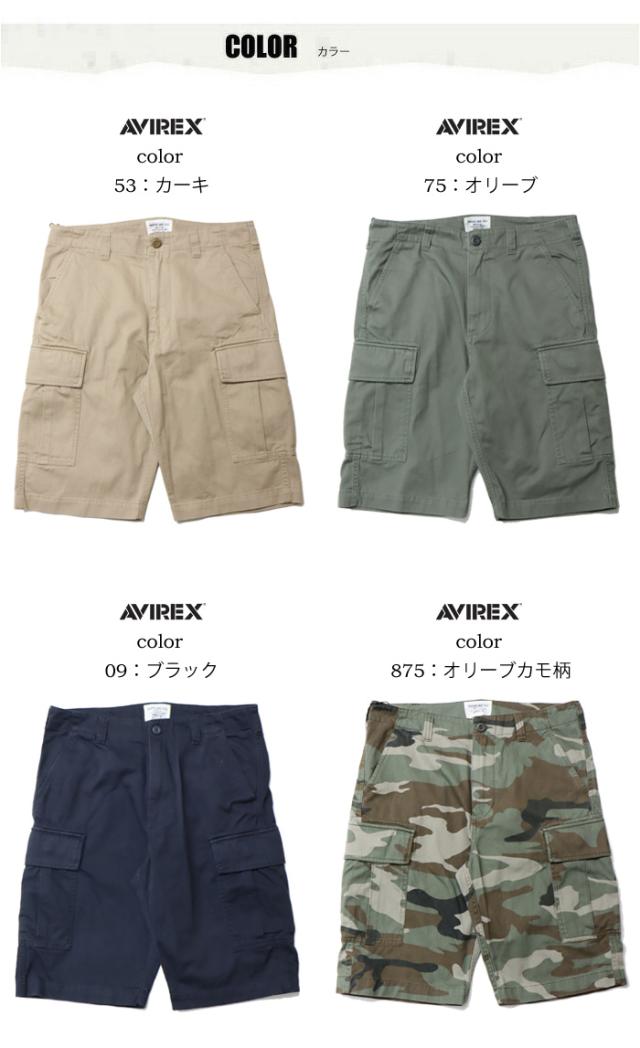AVIREX アヴィレックス ベーシック ファティーグ ショートパンツ ハーフパンツ カーゴパンツ 送料無料 6126131の通販は