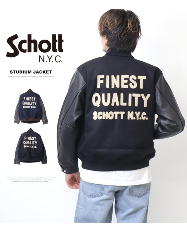 Schott ショット SKOOKUM コラボスタジャン アウター スタジアムジャケット ブルゾン メンズ 送料無料 782-3252016_1