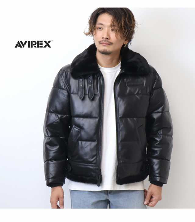 avirex フライトジャケット　革ジャン　ボンバージャケット袖丈約60cm