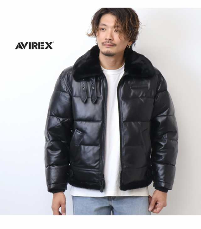 AVIREX アヴィレックス レザー ダウンジャケット B-3 レザージャケット