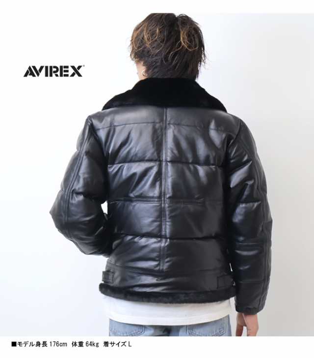 AVIREX アヴィレックス レザー ダウンジャケット B-3 レザージャケット