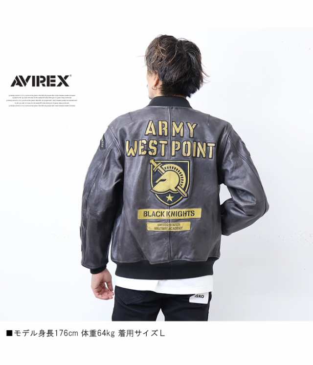 () avirex レザージャケット　ma1 ブルゾン大人気のa2タイプです