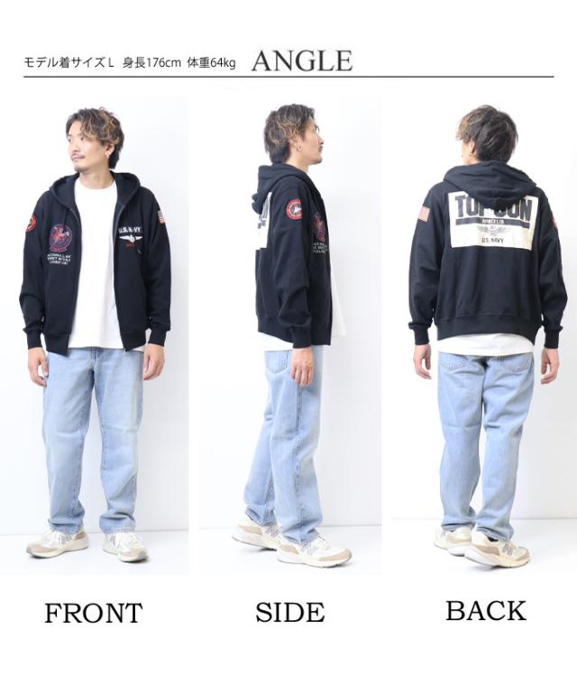 AVIREX アヴィレックス TOP GUN トップガン ダストデビル スウェットジップパーカー 裏毛 フーディー ライトアウター スウェットパーカー メンズ アビレックス 送料無料 783-3931012_10
