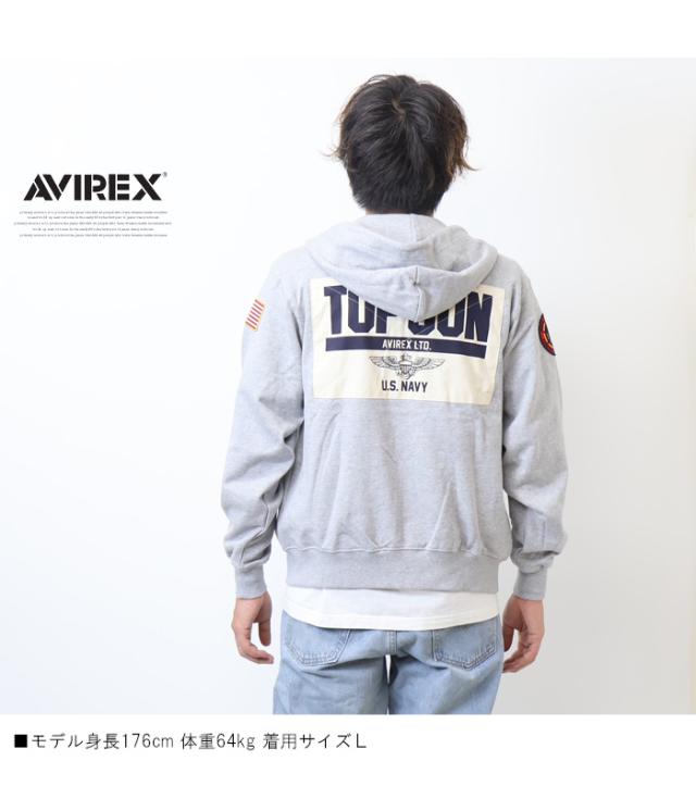 AVIREX アヴィレックス TOP GUN トップガン ダストデビル スウェットジップパーカー 裏毛 フーディー ライトアウター スウェットパーカー メンズ アビレックス 送料無料 783-3931012_5