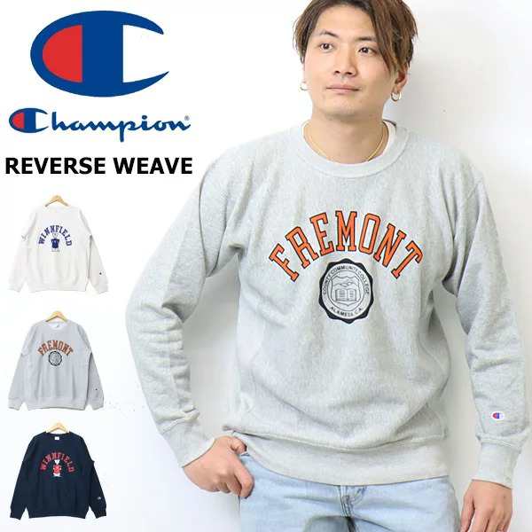 Champion チャンピオン リバースウィーブ プリント スウェットシャツ トレーナー 裏毛 リラックスフィット メンズ レディース ユニセック