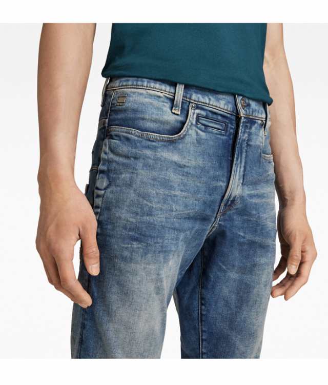 G-STAR RAW ジースターロウ 3D スリム ジーンズ D-Staq 3D Slim Jeans ストレッチ D05385-8968-071  MEDIUM AGED 送料無料｜au PAY マーケット