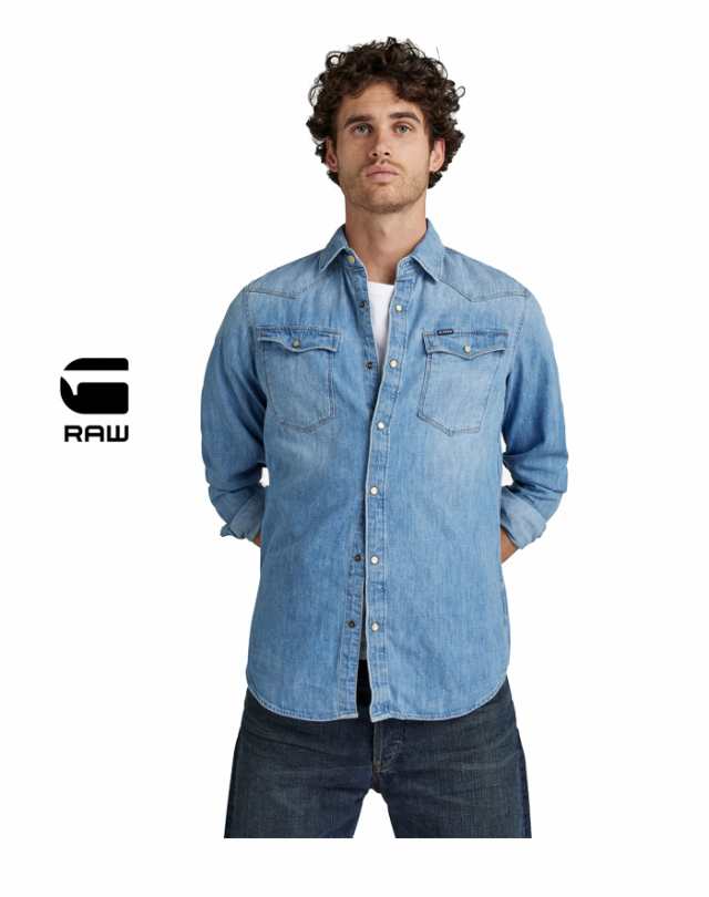 G-STAR RAW ジースターロウ UNISEX 3301 SLIM SHIRT ウエスタン