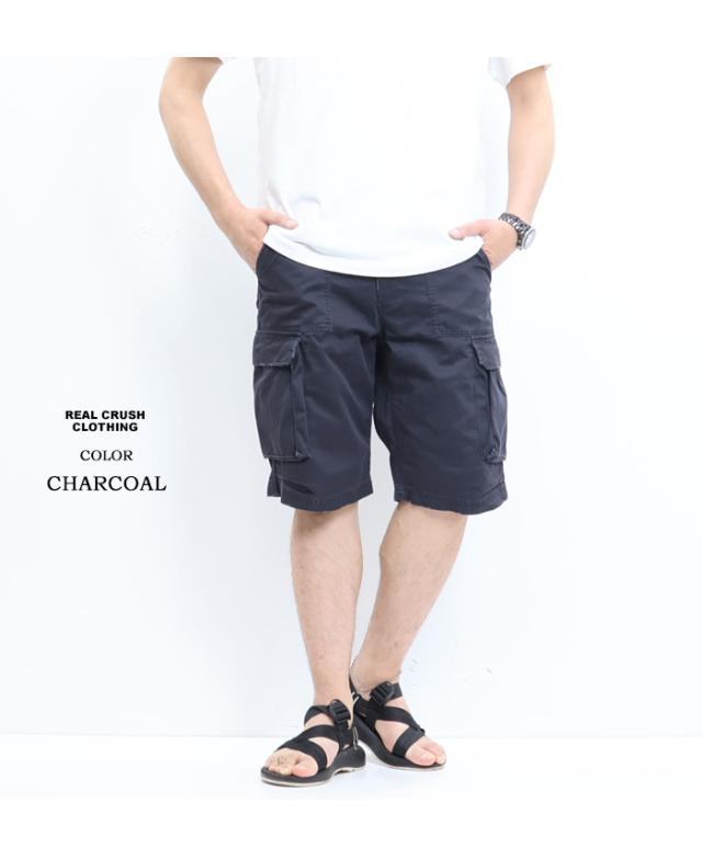 大きいサイズ REAL CRUSH CLOTHING ベルト付き カーゴショーツ