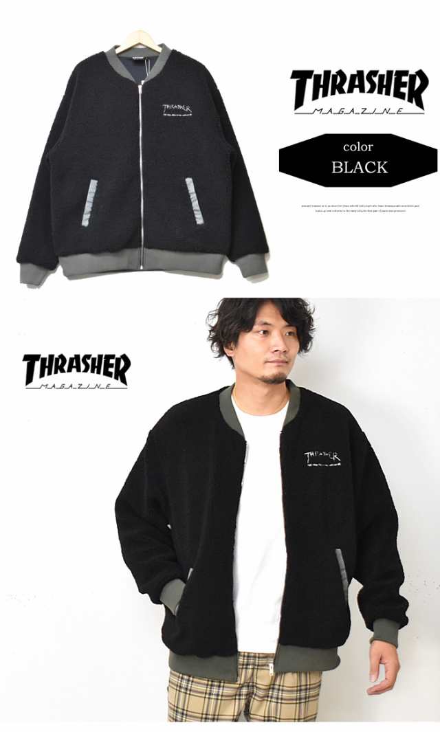 SALE セール THRASHER スラッシャー ボアジャケット ブルゾン アウター メンズ レディース ユニセックス ビッグシルエット  オーバーサイ｜au PAY マーケット