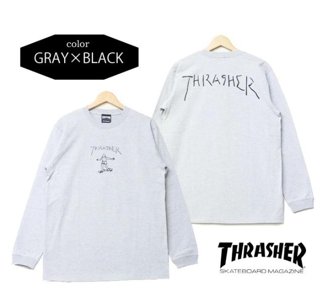 THRASHER スラッシャー マークゴンザレス ロゴプリント 長袖 T