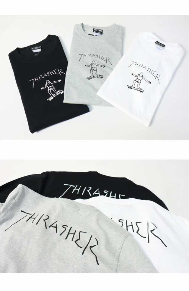 THRASHER スラッシャー マークゴンザレス ロゴプリント 長袖 T