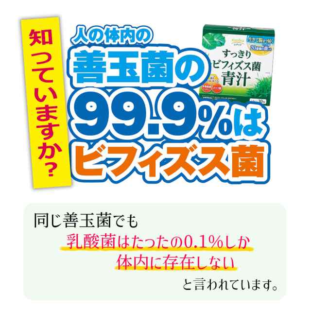 すっきりビフィズス菌青汁 3個セット90日分の通販はau PAY マーケット