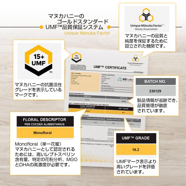 100%PURE NEWZEALAND HONEY MANUKA UMF5+ (MGO83mg/kg)マヌカハニー