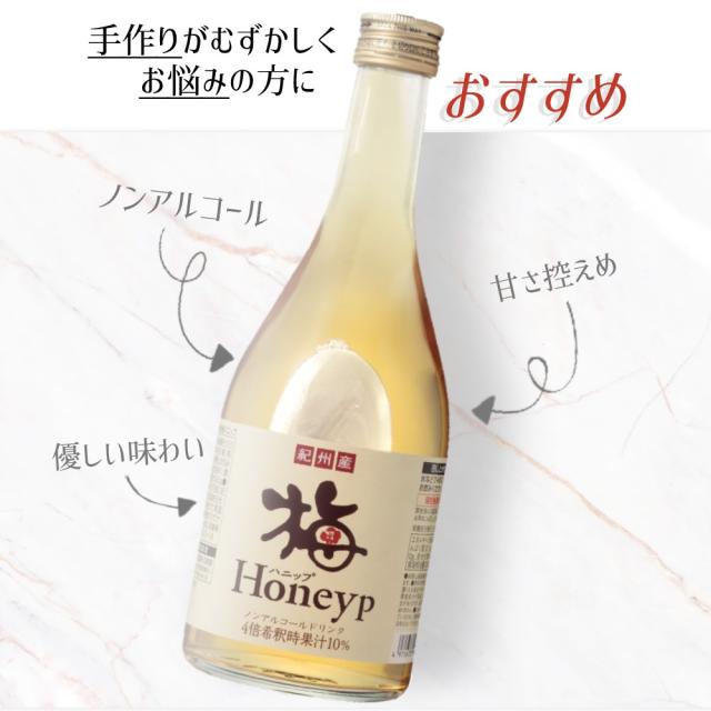 梅シロップ 梅ジュース 希釈用 梅ドリンク 紀州産 梅ハニップ 590g×3