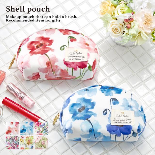 ポーチ 化粧ポーチ メイクポーチ コスメポーチ オシャレ かわいい コンパクト 花柄 シェルポーチの通販はau Pay マーケット Cyalel Yahata