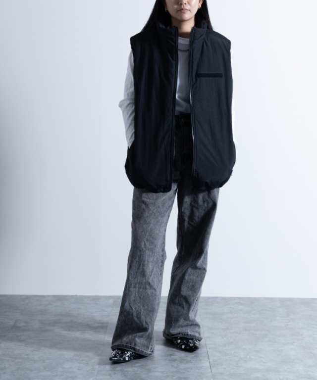 Washed Nylon Super Loose Padded Military Vest / ワッシャーナイロン