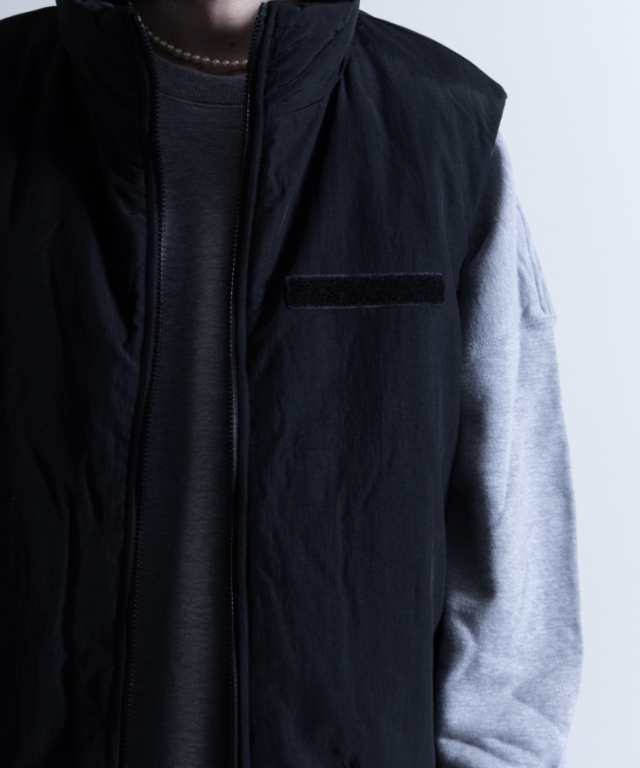 Washed Nylon Super Loose Padded Military Vest / ワッシャーナイロン