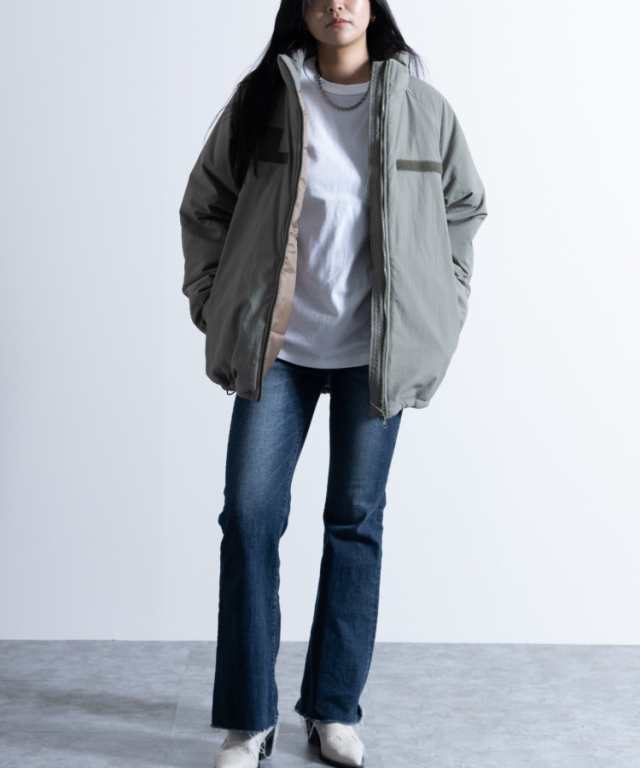 Reproduction Washed Nylon Super Loose Padded LEVEL7 Jacket / リ