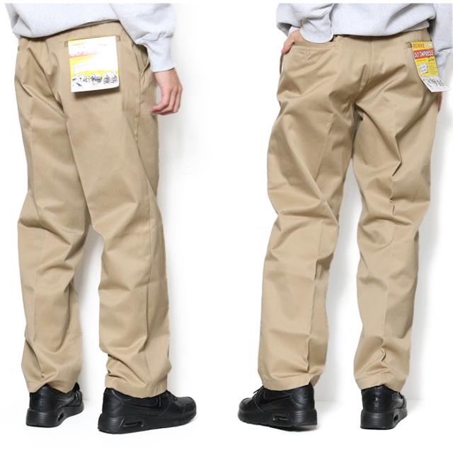 BIGMIKE チノパン メンズ ビッグマイク TCツイル ノータック ワーク