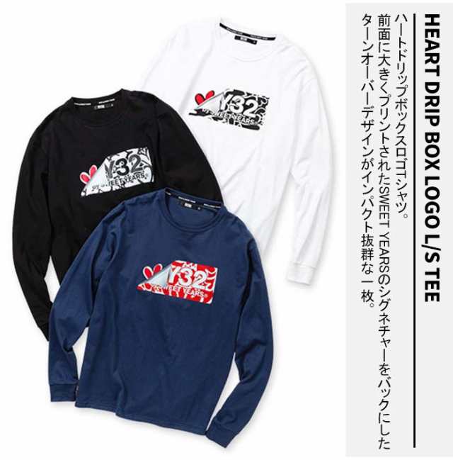 SY32 by SWEETYEARS エスワイサーティトゥ HEART DRIP BOX LOGO L/S