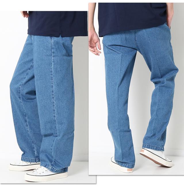 Dickies ディッキーズ デニムワークパンツ [Lot/18452800] デニム ジーンズ ジーパン ワークパンツ ワーク ワイド ルーズ 太め 大きい ボトムス パンツ 綿 コットン メンズ カジュアル ブランド 春 夏 秋 冬_4
