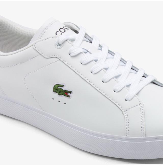 ラコステ スニーカー 白 メンズ シューズ 靴 LACOSTE 50SMA0152 きれいめ シンプル ローカット ホワイト×ネイビー ブランド 大人 キレカジ 通勤 スポーツ プレゼント 定番 おしゃれ ワニ ロゴ ホワイト_7