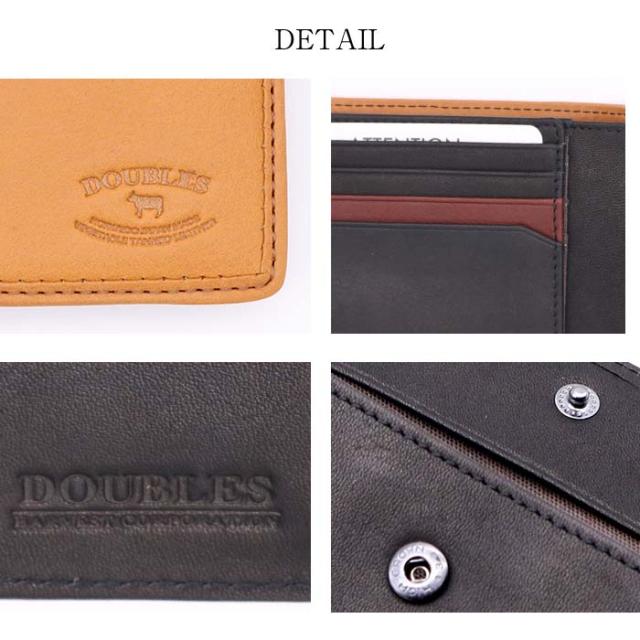 二つ折り財布 財布 本革 ウォレット メンズ DOUBLES ダブルス