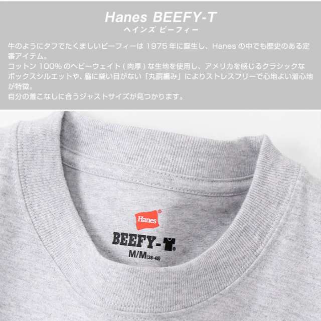 10%OFF+P2倍】Hanes ヘインズ BEEFY-T ビーフィー ポケット ロング