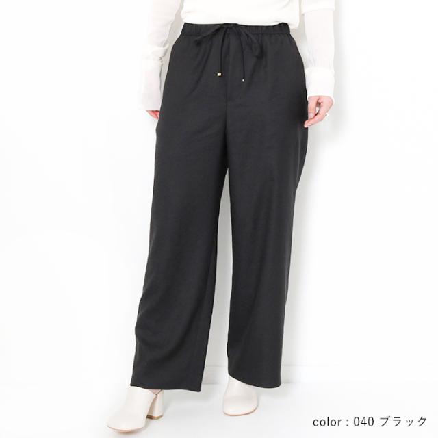 ワイドパンツ レディース イージーパンツ 夏 ma couleur マ クルール J-4402 パンツ 上品 きれいめ 日本製 速乾性 手洗い可能 女性 ブランド 春 夏 おしゃれ カジュアル 軽い 白 黒 ホワイト ブラック ゆったり ウエストゴム 紐 楽_7
