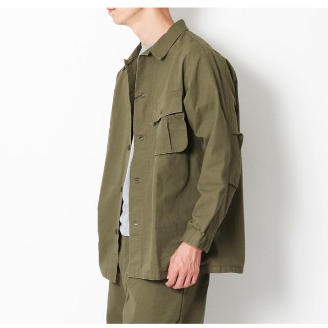 ワークシャツ メンズ ジャケット JAPAN BLUE JEANS ジャパンブルージーンズ 日本製 薄手 カジュアルシャツ カーキ ミリタリー ブランド シンプル F.W.U JKT J416071 リップストップ ジャケット ワークシャツ メンズ ジャケット JAPAN BLUE JEANS ジャパンブルー